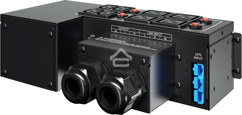 Блок Service Bypass PDU CyberPower MBP60AHVIEC82U 5kVa – 10kVa, 2U, Input/Output Hardwire Kit x 1, IEC C13 x 4, IEC C19 x 4, 288 x 88 x 141, 2.8kg