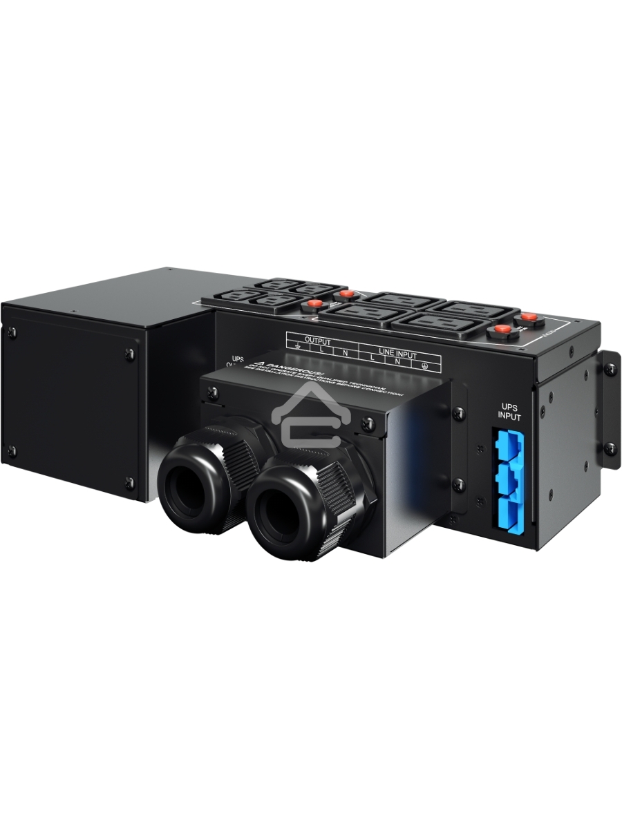 Блок Service Bypass PDU CyberPower MBP60AHVIEC82U 5kVa – 10kVa, 2U, Input/Output Hardwire Kit x 1, IEC C13 x 4, IEC C19 x 4, 288 x 88 x 141, 2.8kg