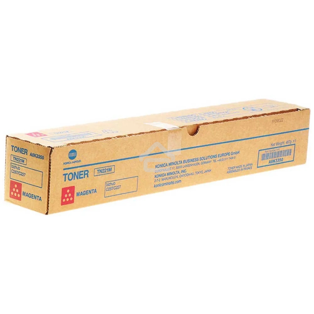 Тонер-картридж Konica-Minolta TN-221M пурпурный, для bizhub C227/C287