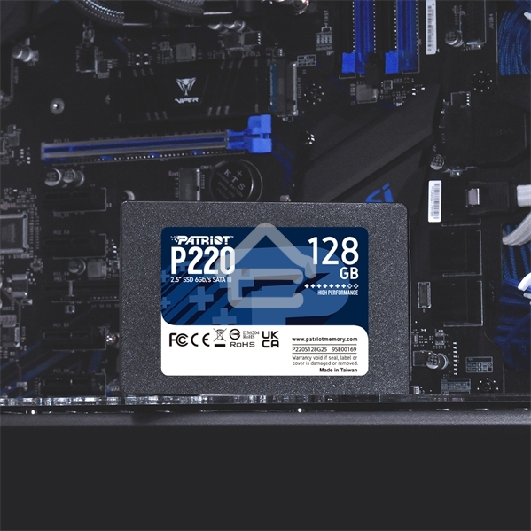 Накопитель SSD Patriot P220, 128Gb, SATA III, 2.5