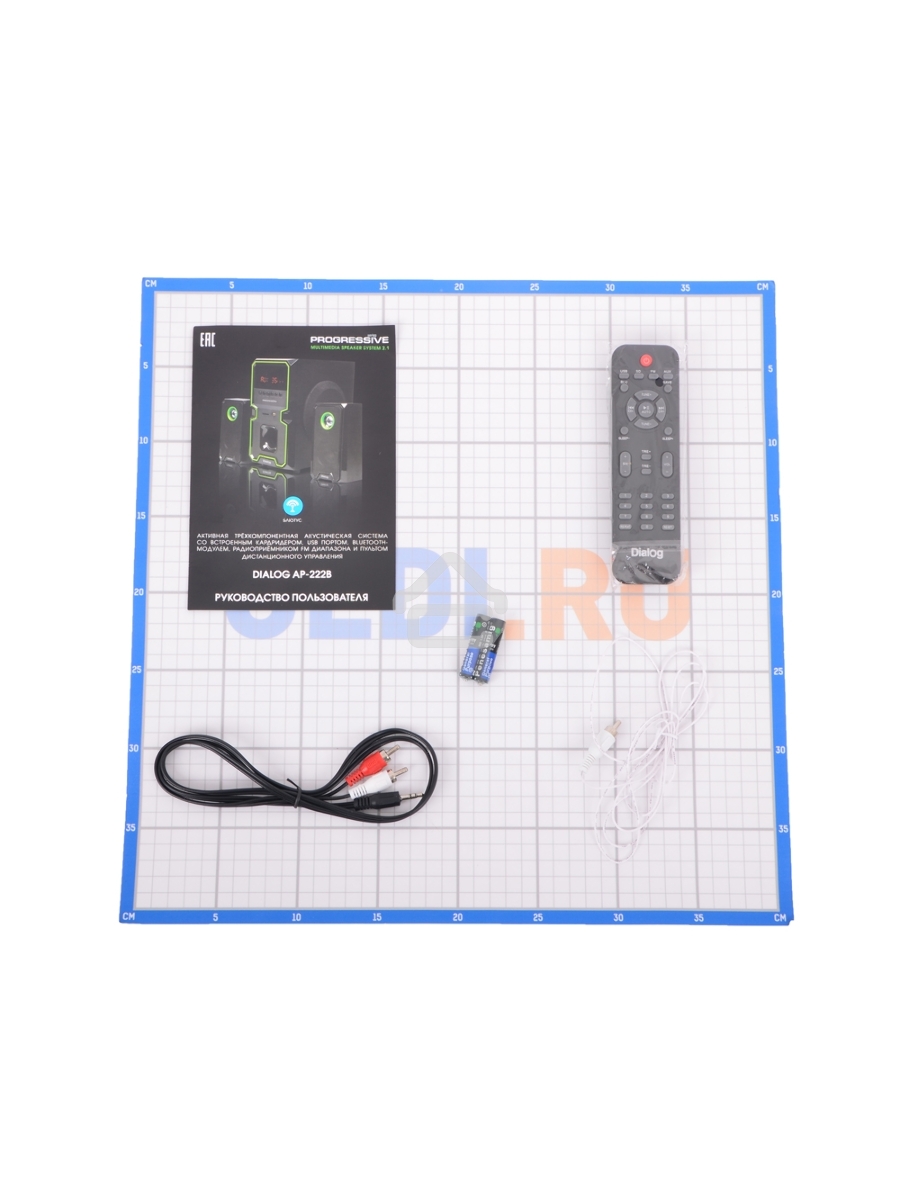 Колонки Dialog Progressive AP-222B BLACK - акустические колонки 2.1, 30W+2*10W RMS, Bluetooth, USB+SD reader