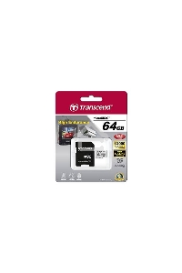 Флэш карта 64Gb microSDXC Transcend (TS64GUSDXC10V), Class 10, RTL