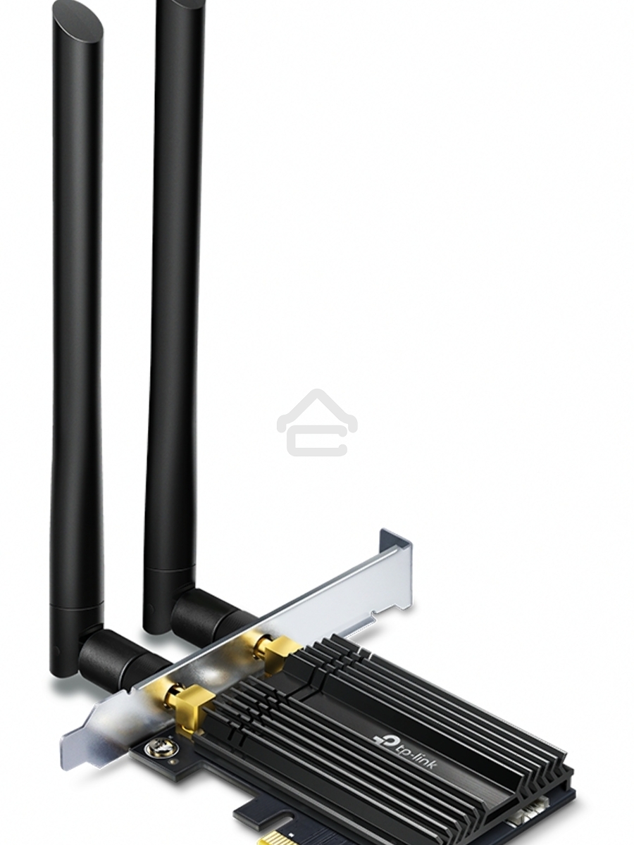 Адаптер 11AX 3000Mbps dual-band PCI-E adapter, 2402Mbps at 5G and 574Mbps at 2.4G, support Bluetooth 5.0, WPA2 encryption, two external Antennas.