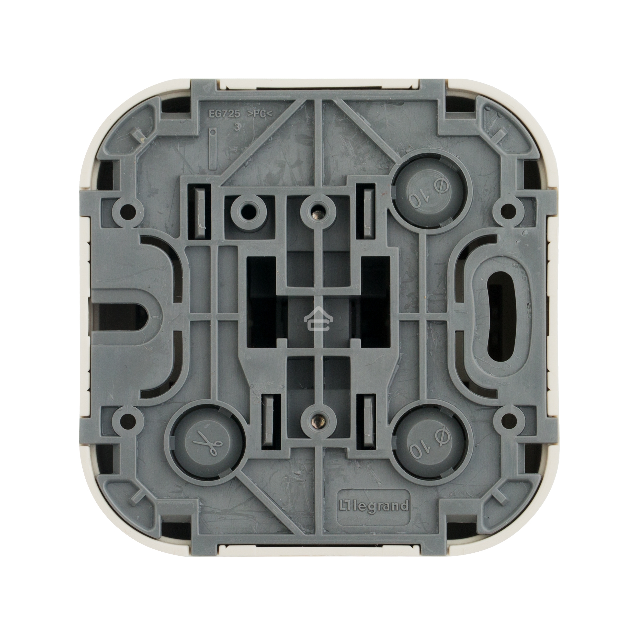 Выключатель 10A 1-клав., сл. кость Quteo