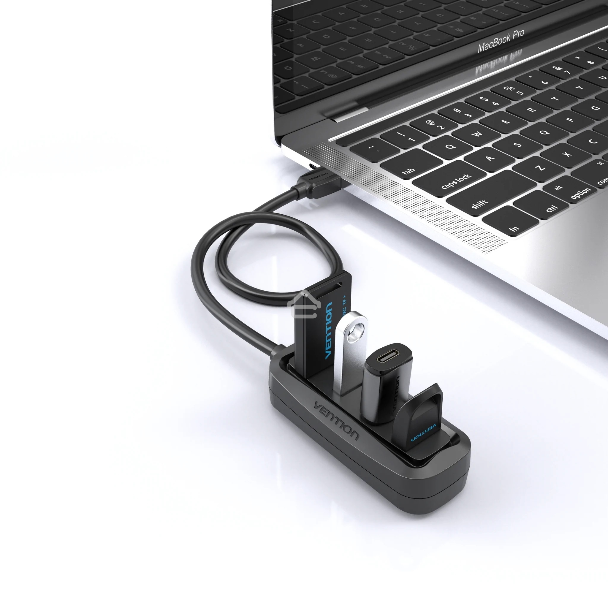 Концентратор Vention USB 2.0 на 4 порта черный VAS-J43-B015