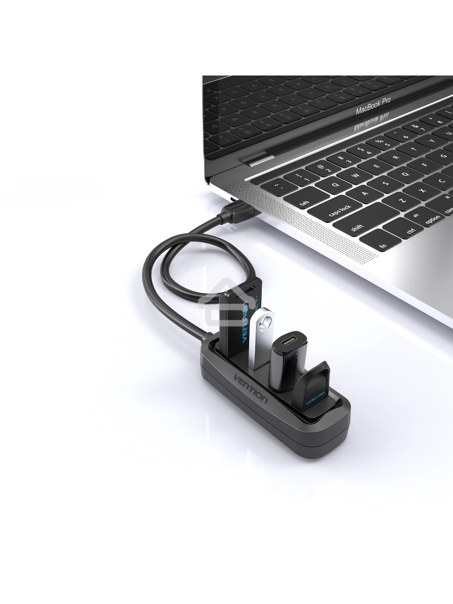 Концентратор Vention USB 2.0 на 4 порта Черный VAS-J43-B015