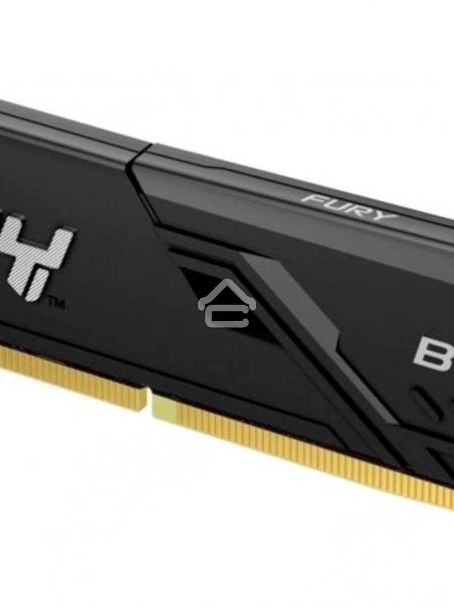 Оперативная память Kingston Fury Beast, DDR4, 16GB (1x16GB), 3200MHz, CL16, DIMM, с радиатором, чёрный