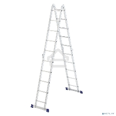 Лестница шарнирная алюминиевая Сибртех 4х5, 97883