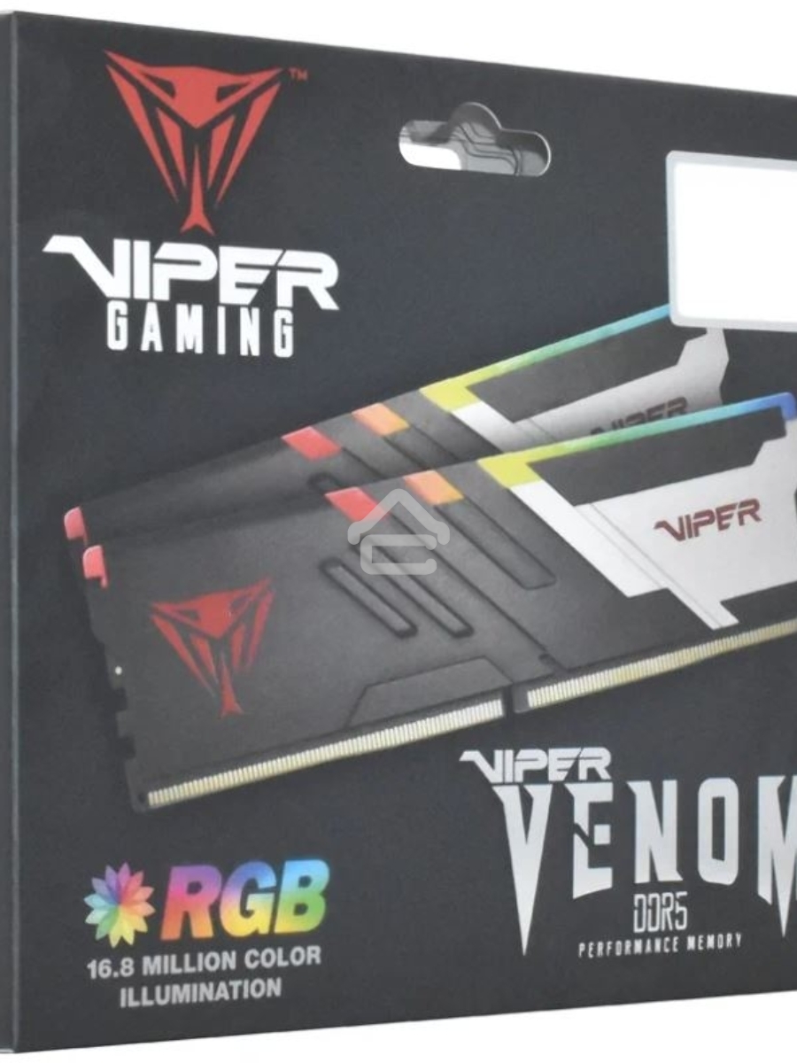 Оперативная память Patriot Viper Venom, DDR5, 32GB (2x16GB), 7200MHz, CL34, DIMM, с радиаторами, RGB, черный