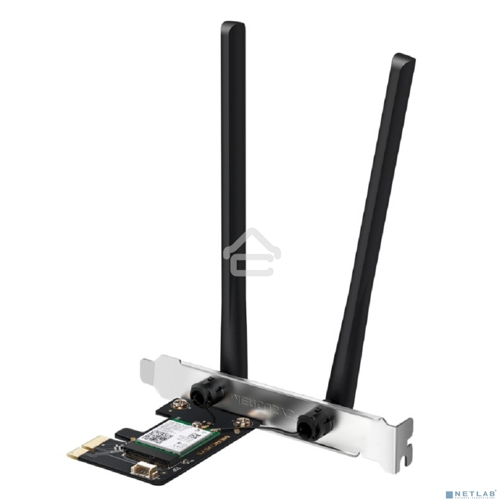 Сетевой адаптер Wi-Fi + Bluetooth Mercusys MA80XE AX3000 PCI Express (ант.внеш.несъем.) 2ант.
