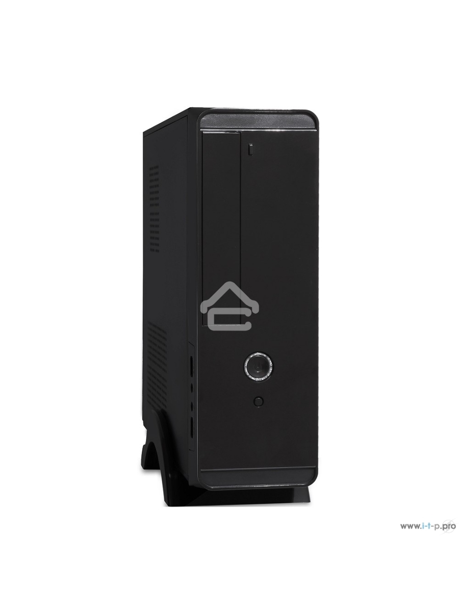 Компьютерный корпус Exegate EX268696RUS Компьютерный корпус MiniITX Exegate MI-208 Black, miniITX/mATX, <M450, 80mm>, 2*USB, Audio