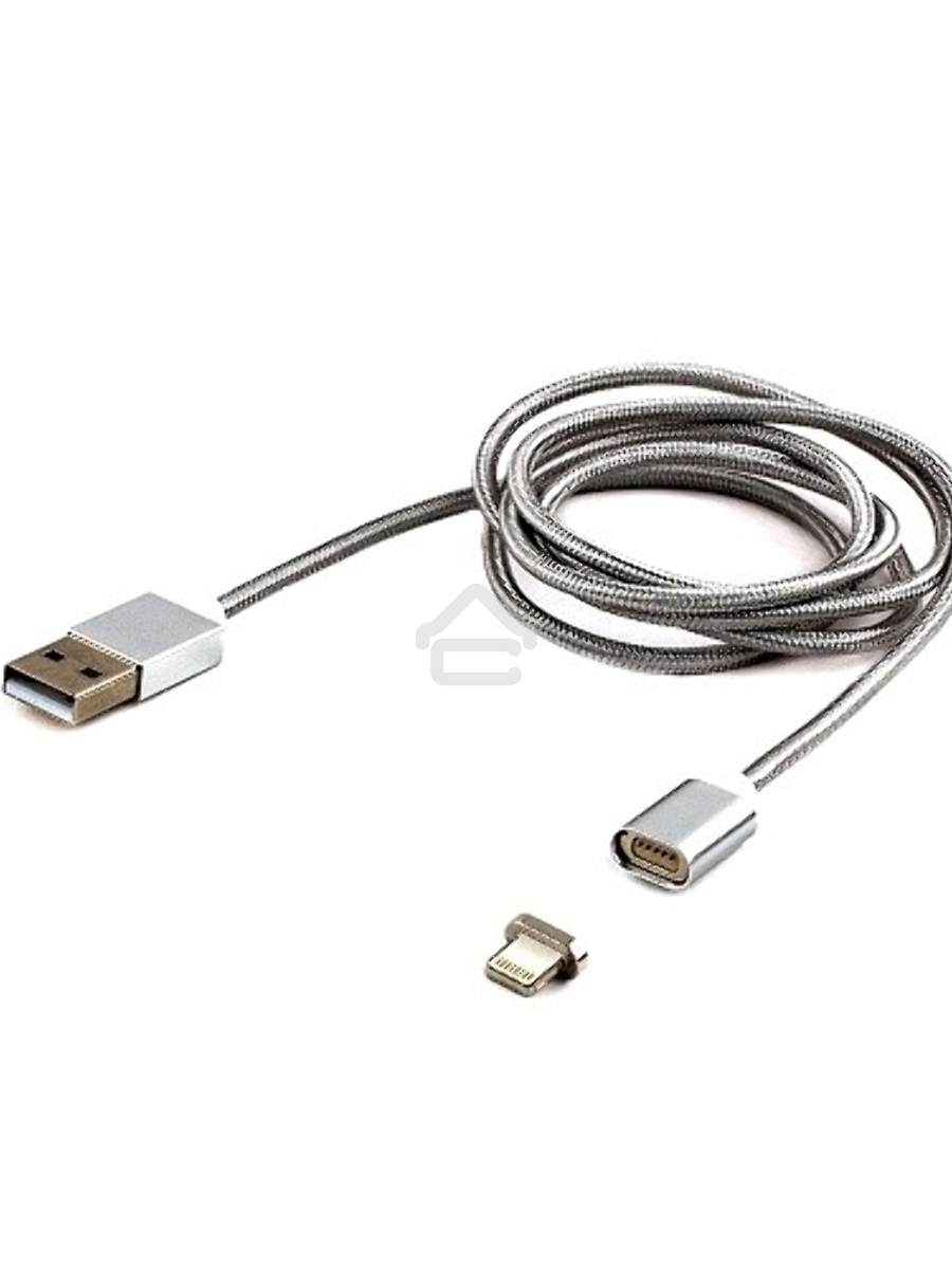 Кабель Cablexpert магнитный USB 2.0 CC-USB2-AMLMM-1M, AM/ iPhone lightning, магнитный кабель, 1м, алюминиевые разъемы, коробка