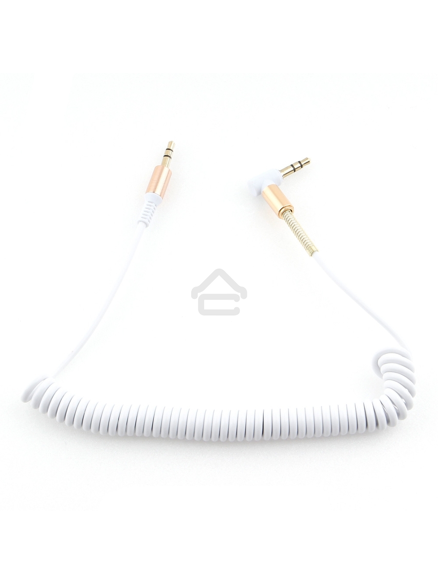 Кабель Cablexpert аудио 90˚ спиральный CCAB-02-35MMLC-1.8MW. 3.5 Jack (M)/3.5 Jack (M), белый, 1.8м, блистер