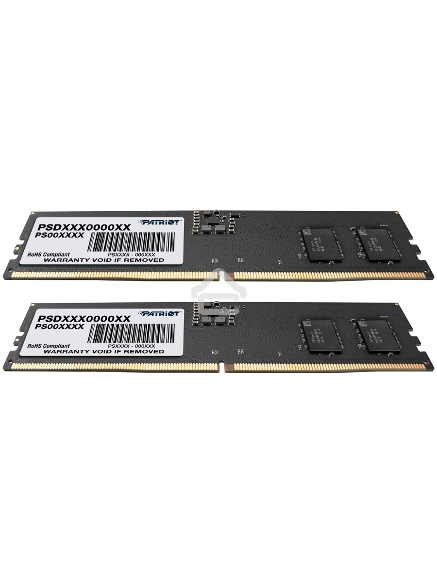 Оперативная память Patriot Signature, DDR5, 16GB (2x8 GB), 4800 MHz, CL40, DIMM