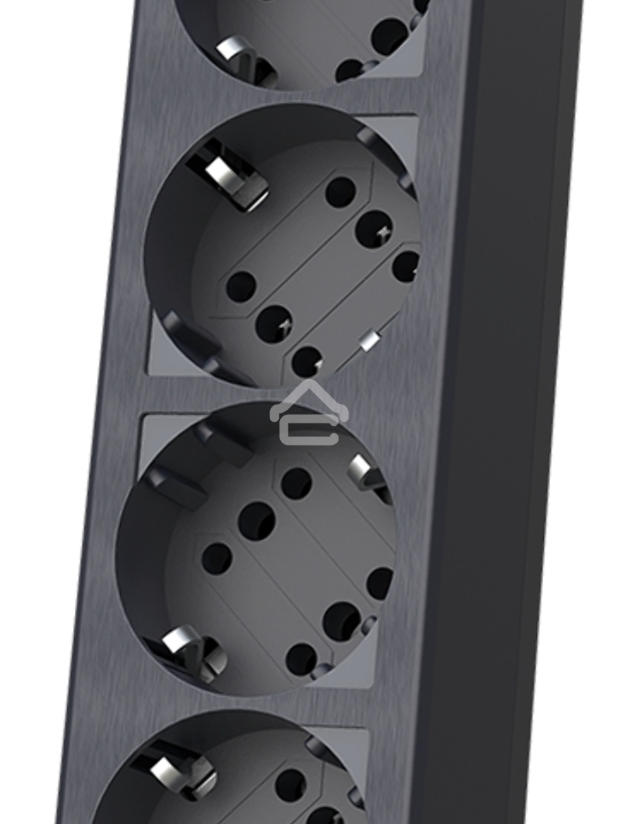 Сетевой фильтр Pilot sG-Max 5 outlets (GP), 15А/3.3 kVt, automatic circuit-breaker, 10 m, gfaphite