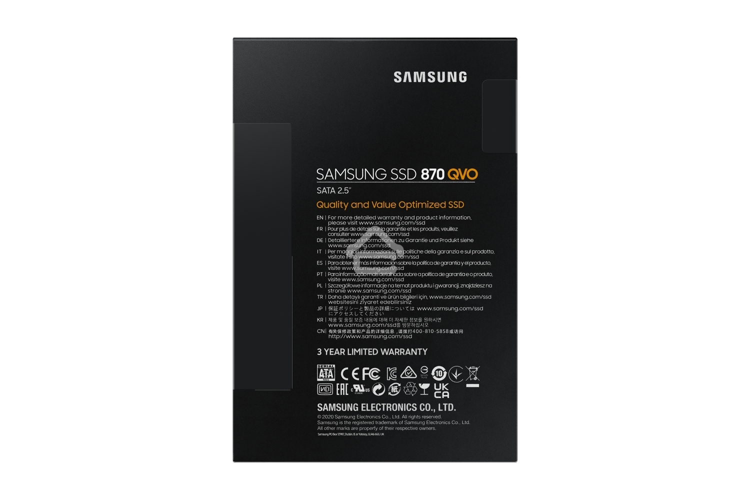 Накопитель SSD Samsung 4TB 870 QVO, V-NAND, 2.5