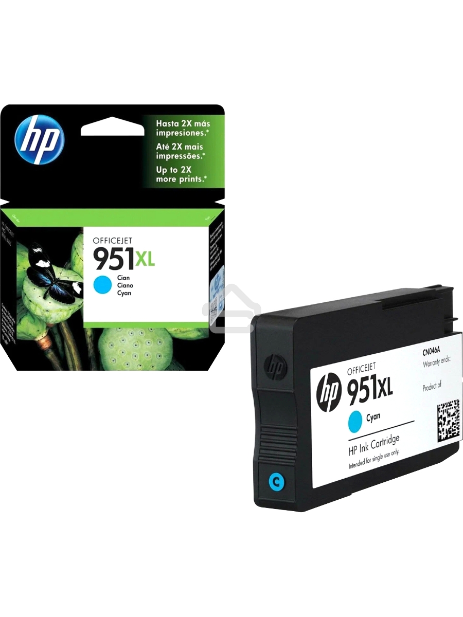Картридж струйный HP 951XL CN046AE голубой для HP OJ Pro 8100/8600 (1500стр.)