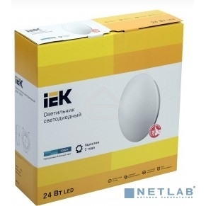 Светильник Iek LDPB0-1003-24-4000-K01 LED ДПБ 1003 24Вт IP20 4000K круг белый диаметр 380 мм, световой поток 1440 Лм