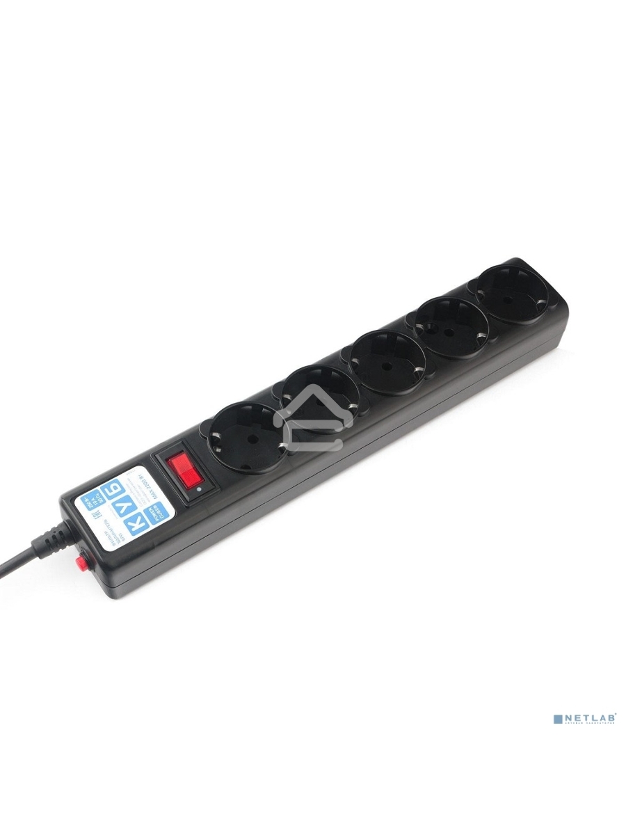 Сетевой фильтр Power Cube SPG5-В1 PC 0,5м, 5р, черн. 10А, UPS(C14), SPG5-В1