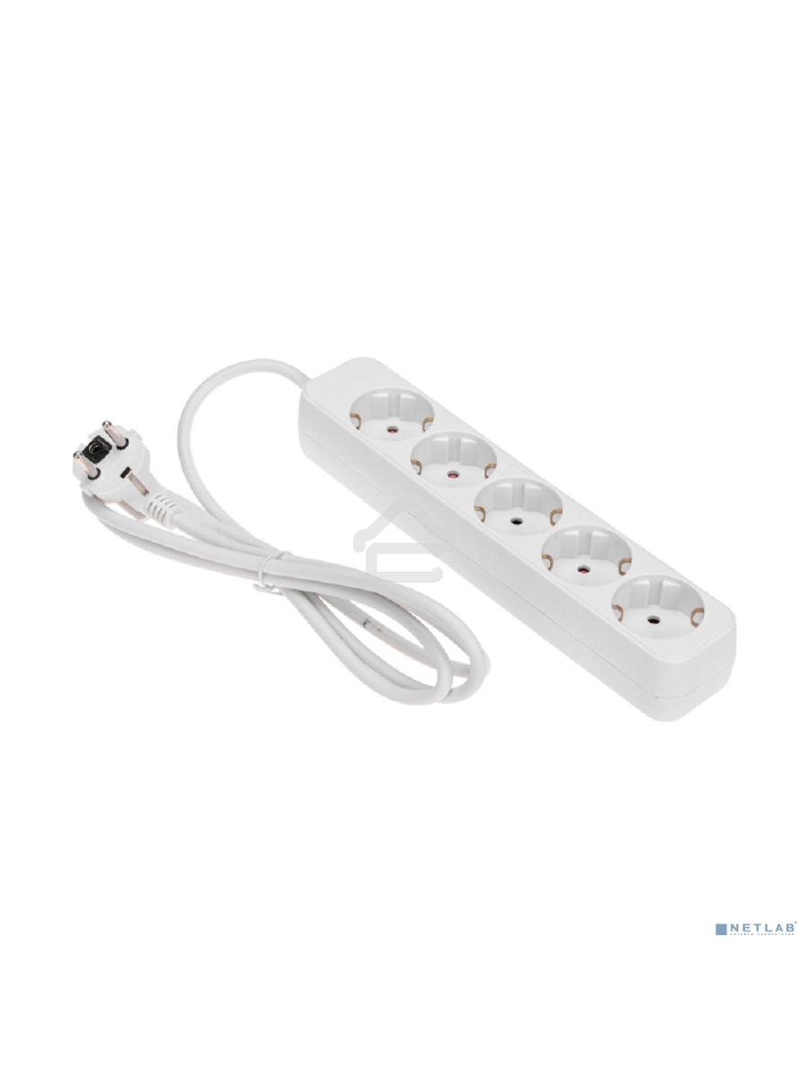 Удлинитель STANDARD 5 гнезд, 1,5м, 3х1,0мм², с/з, белый Rexant