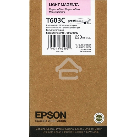 Картридж струйный Epson C13T603C00 светло-пурпурный (220 мл) для Epson St Pro 7800/9800