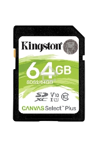 Флеш карта SDHC 64Gb Class10 Kingston <SDS2/64GB>, Canvas Select 100R CL10 UHS-I