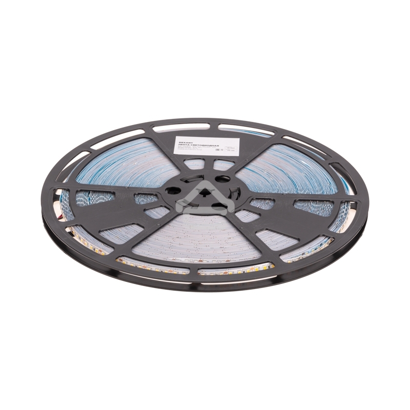 Лента светодиодная 12В, SMD2835, 14,4Вт/м, 120 LED/м, 4000K, 8мм, 50м, IP20 Rexant