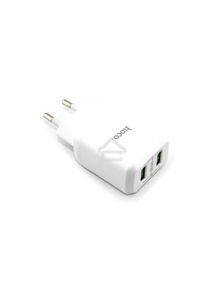 Зарядное устройство HOCO N6 Charmer QC3.0, 18W, два порта USB, 5V, 3.0A, белый
