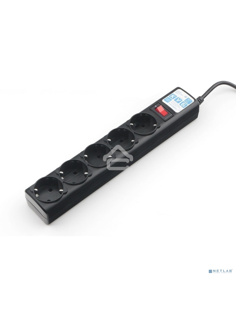 Сетевой фильтр Power Cube SPG5-В1 PC 0,5м, 5р, черн. 10А, UPS(C14), SPG5-В1