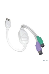 Кабель AM-2xPS/2 0.1м VCOM USB->2xPS/2 (адаптер для подключения PS/2 клавиатуры и мыши к USB порту), VUS7057