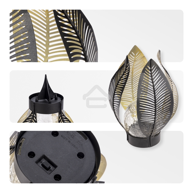 Светильник садовый Rexant Шанти, 22см, 3000К, встроенный аккумулятор, солнечная панель, коллекция Бали