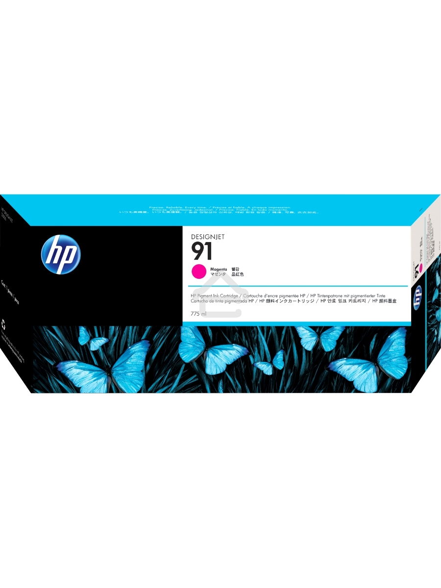 Картридж струйный HP №91 C9468A пурпурный для HP DJ Z6100 (775мл)