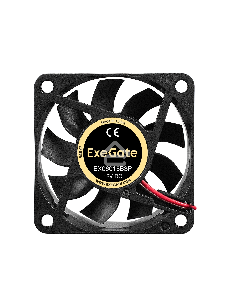 Вентилятор для корпуса ExeGate EX06015B3P черный, 60 мм, 3500 об/мин, 24 дБ, 3 pin