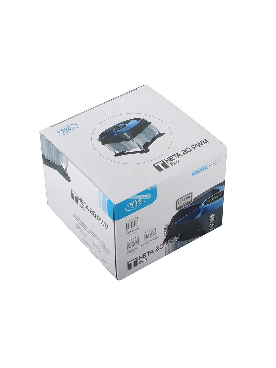 Кулер для процессора DEEPCOOL THETA 20 PWM черный, 100 мм, алюминий, 2400 об/мин, 32.5 дБ, 4 pin, 95 Вт, 60 мм