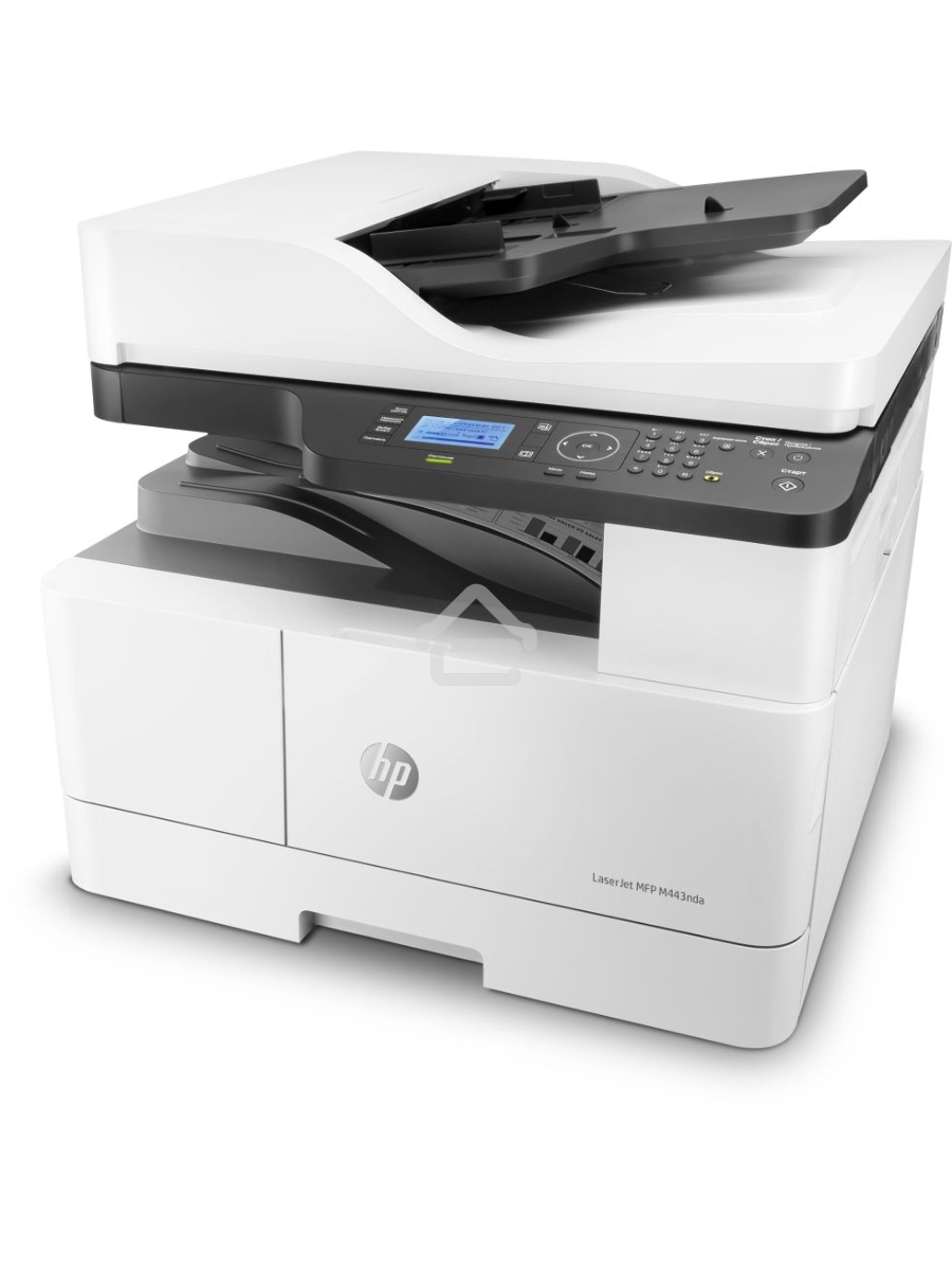 МФУ лазерный HP LaserJet MFP M443nda (8AF72A), A3, ч/б, печ. до 25 стр/мин. (А4) до 13 стр/мин. (А3), скан. до 21 стр/мин., 1200 x 1200 dpi (печать) 600x600dpi (скан.), USB, RJ-45