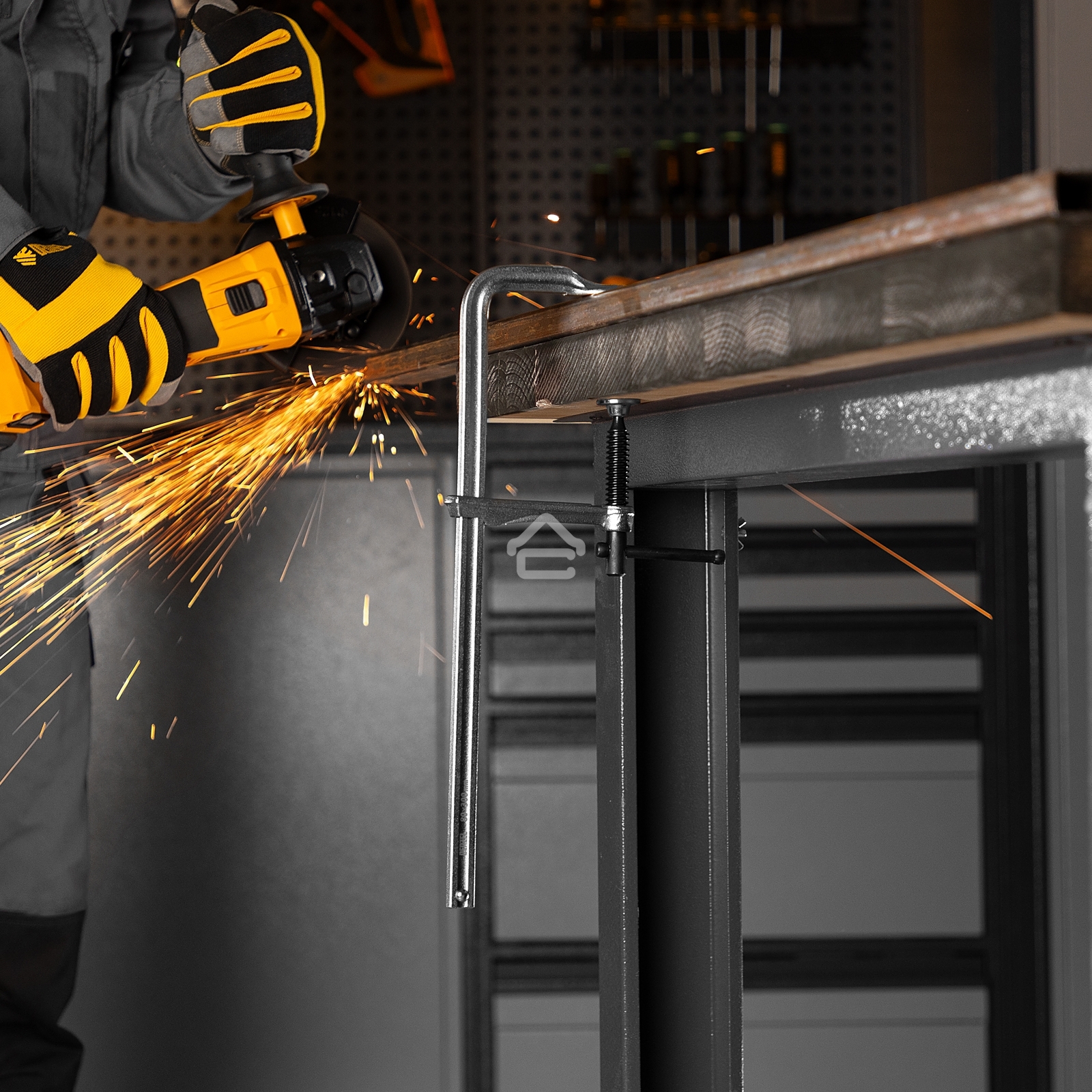 Струбцина Denzel F-образная, 80x300 мм, кованая