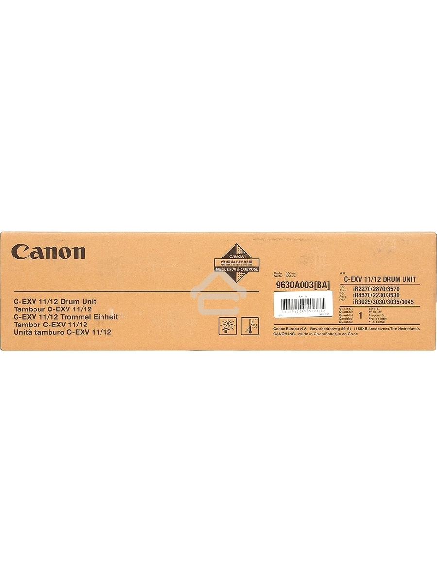 Барабан Canon C-EXV11/C-EXV12/GPR-15/GPR-16 9630A003BA/9630A004BA DrumUnit Canon iR2270/2870/3025, Черный, 75 000 стр. Orig.