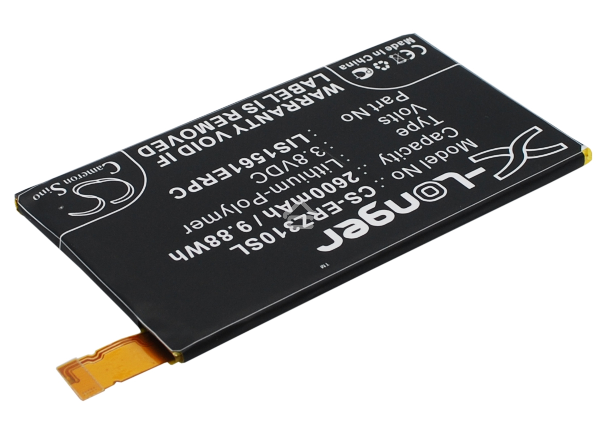 Аккумулятор CameronSino CS-ERZ310SL LIS1561ERPC для Sony Xperia Z3 Compact D5803 LTE 3.8V / 2600mAh / 9.88Wh