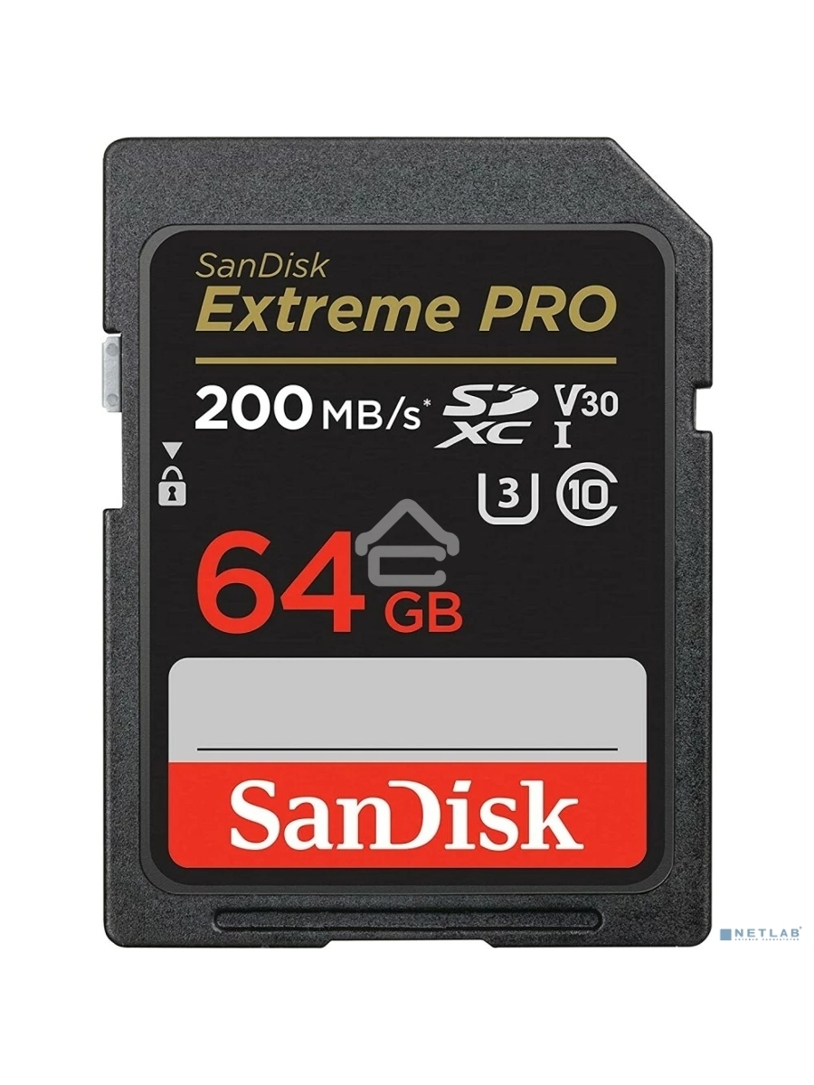 Карта памяти SanDisk Extreme PRO 64GB SDXC Memory Card 200MB/s