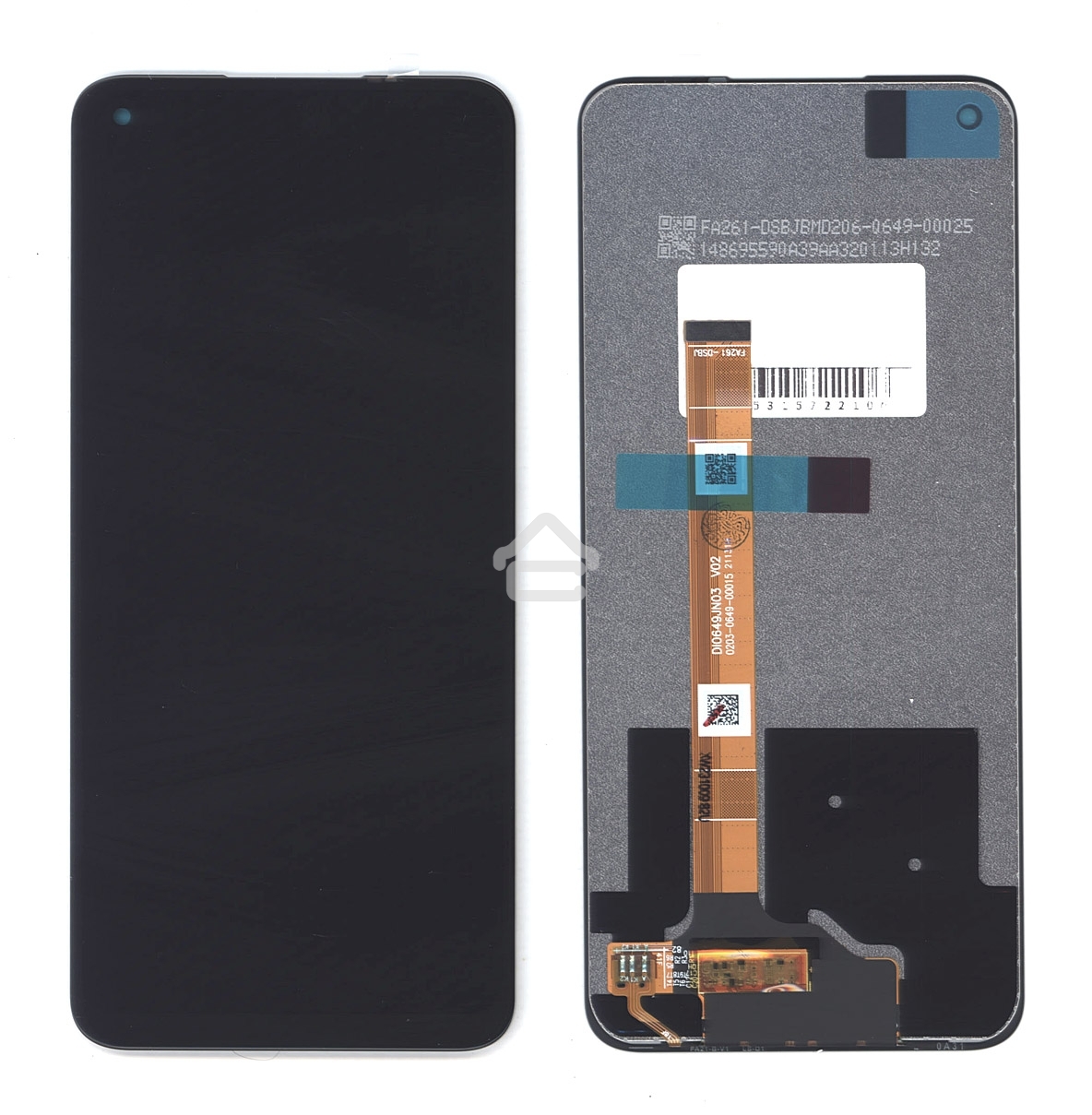 Дисплей (модуль) для OPPO A54 5G в сборе с тачскрином черный