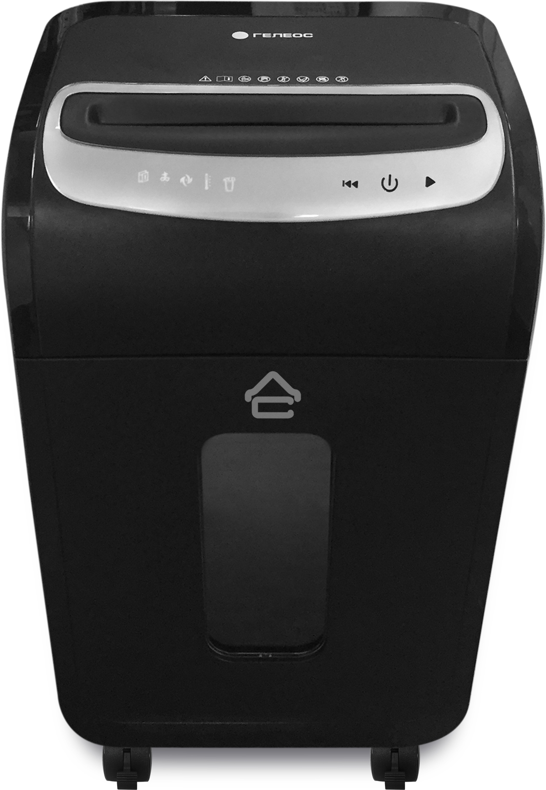 Шредер ГЕЛЕОС УМ35-5, (DIN P-5), фрагмент 1,9х14мм, 24-27 лист (70г/м2), CD/пл.карты/скрепки/скобы, 35 литров 