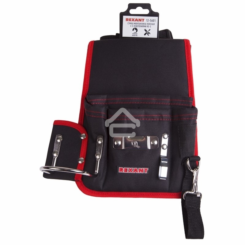 Сумка монтажника поясная с 5 отделениями Rexant RE-5