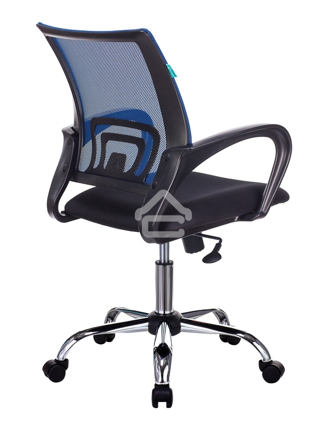 Кресло компьютерное Бюрократ CH-695N/SL/BL/TW-11 спинка сетка синий TW-05, сиденье черный TW-11, крестовина хром