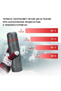 Термос Starwind 21-1000/2 1л, графитовый