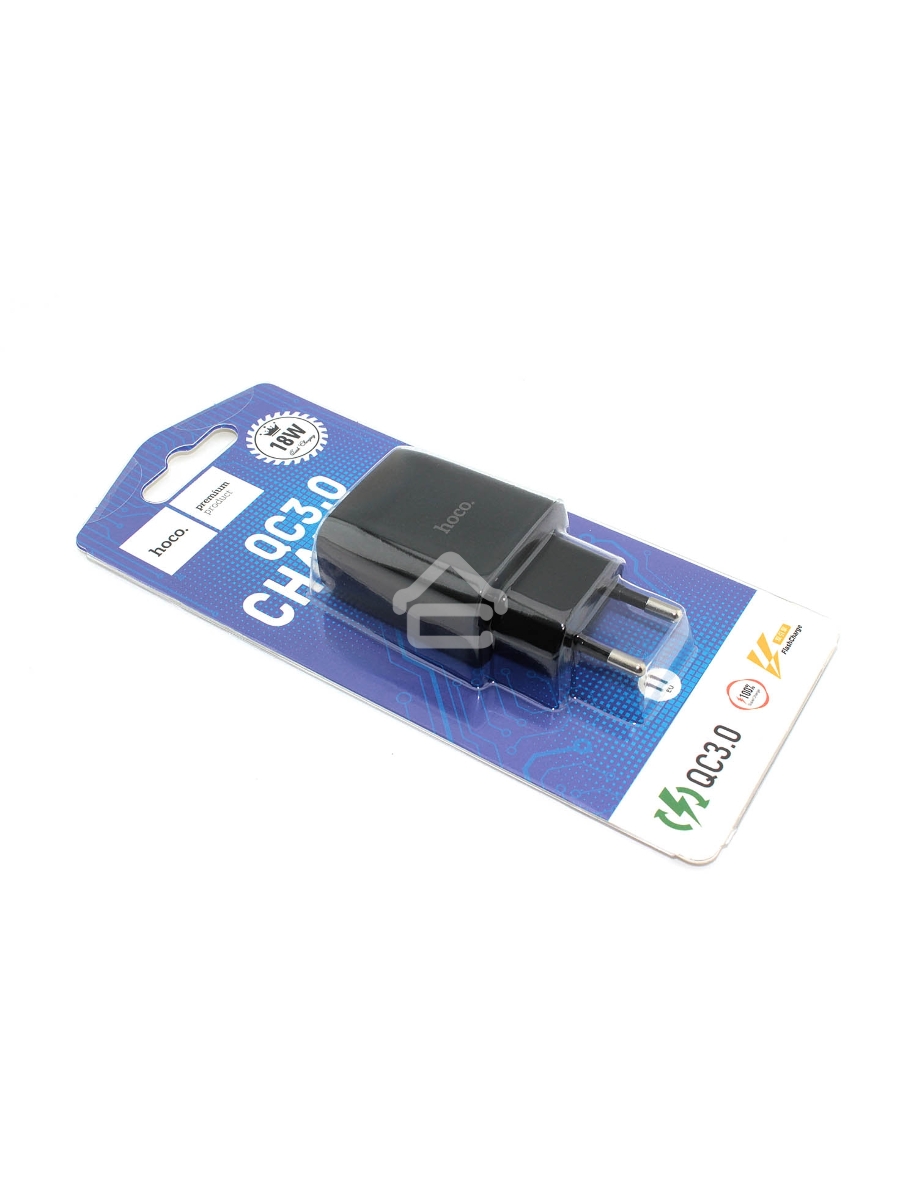 Блок питания (сетевой адаптер) HOCO C72Q Glorious QC3.0 один USB порт, черный