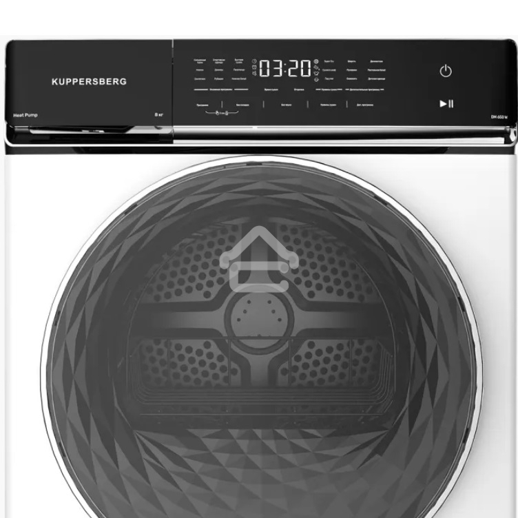 Сушильная машина Kuppersberg DM 650 W белый, 8 кг, сушка - тепловой насос, программ - 15, 59.5 x 84.5 x 63.5 см