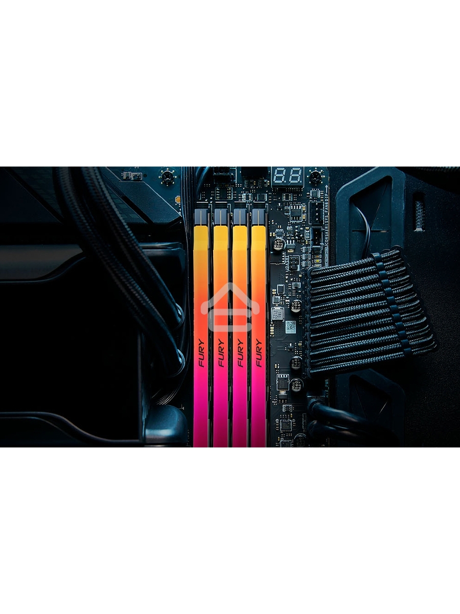 Оперативная память Kingston Fury Renegade, DDR5, 16GB (1x16GB), 6800MHz, CL36, DIMM, радиатор, RGB, серебристый