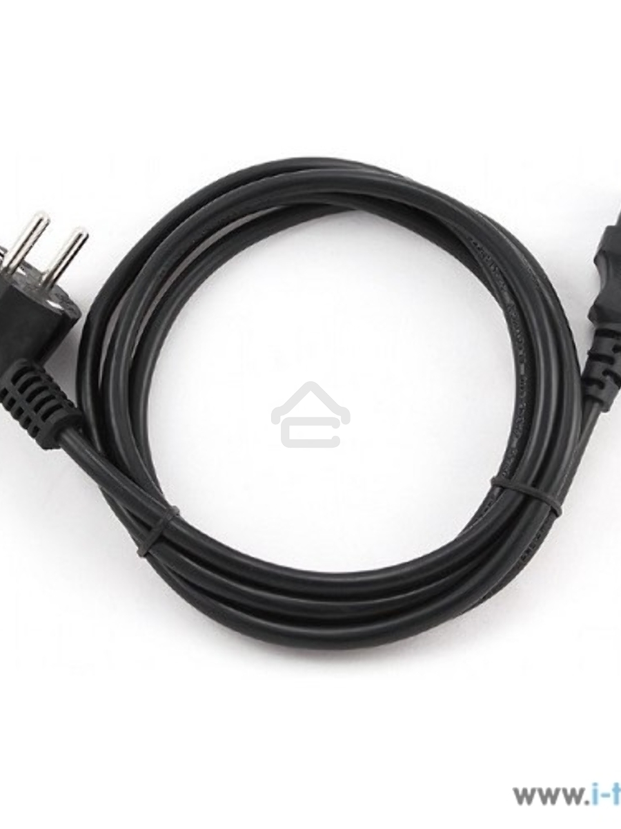 Кабель питания Cablexpert PC-186-1-3M, 3м, Schuko- C13, 3x1кв.мм, черный, с заземлением, пакет