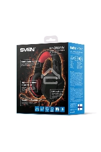 Игровые стереонаушники с микрофоном SVEN AP-G988MV, черный-красный Игровые стереонаушники с микрофоном SVEN AP-G988MV, черный-красный