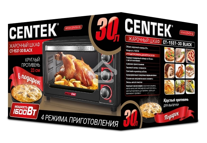 Мини-печь Centek CT-1537-30 черный